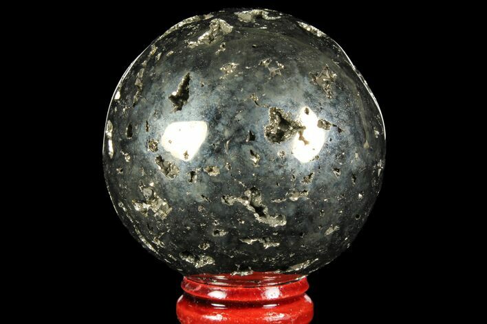 Polished Pyrite Sphere - Peru #97978